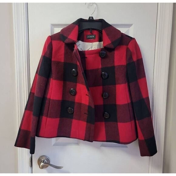 J.Crew Buffalo Plaid Coat/Jacket 4 - Picture 2 of 8